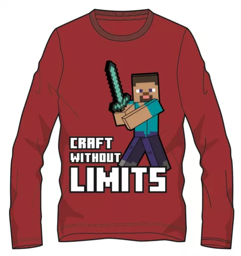 Minecraft Without Limits gyerek hosszú ujjú póló, felső 12 év / 152 cm