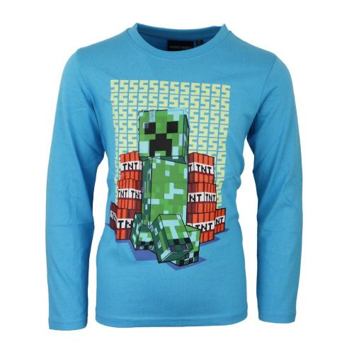 Minecraft Block Blaster sötétben világító gyerek hosszú ujjú póló, felső 8 év