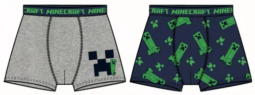 Minecraft Creeper Combo gyerek boxeralsó 2 darab/csomag 9 év / 134 cm