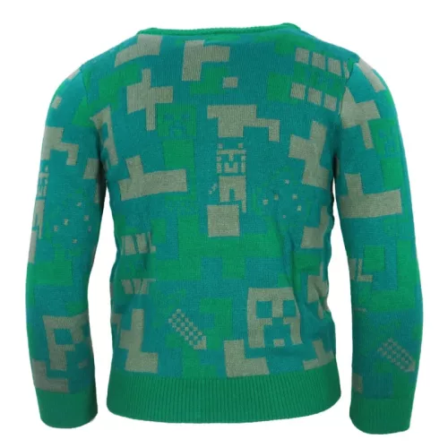 Minecraft Green gyerek kötött pulóver 12 év / 152 cm