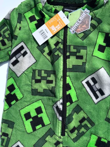 Minecraft Emerald gyerek hosszú pizsama, overál 5 - 6 év / 110 - 116 cm