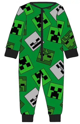 Minecraft Emerald gyerek hosszú pizsama, overál 5 - 6 év / 110 - 116 cm