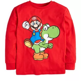   Super Mario Yoshi gyerek hosszú ujjú póló, felső 10 - 11 év / 140 - 146 cm