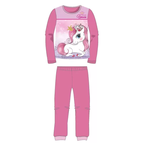 Unikornis Princess Pink gyerek hosszú pizsama 6 év / 116 cm