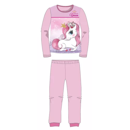 Unikornis Princess Light Pink gyerek hosszú pizsama 6 év / 116 cm