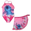 Disney Lilo és Stitch, A csillagkutya Pink gyerek fürdőruha és sarong szett 5 - 6 év / 110 - 116 cm