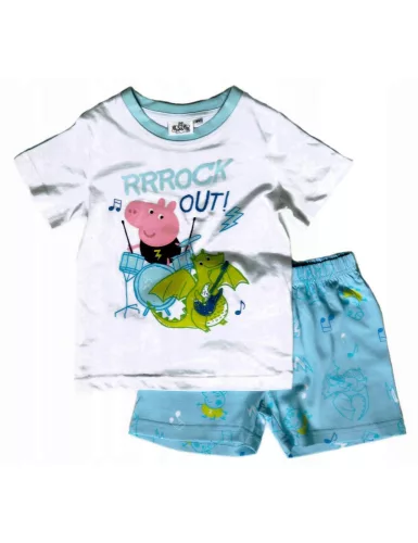 Peppa malac Rock Out White gyerek rövid pizsama 3 év / 98 cm