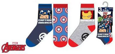 Bosszúállók Captain America gyerek zokni 23/26
