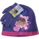Disney Dr Plüssi Hug Purple gyerek sapka + kesztyű szett 52 cm