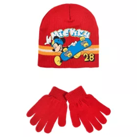 Disney Mickey Skate Red gyerek sapka + kesztyű szett 52 cm