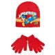 Disney Mickey Skate Red gyerek sapka + kesztyű szett 52 cm