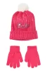 Barbie Pink flitteres gyerek sapka + kesztyű szett 52 cm
