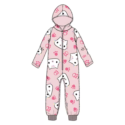 Gabi babaháza Cat Pink gyerek hosszú pizsama, overál 4 év / 104 cm