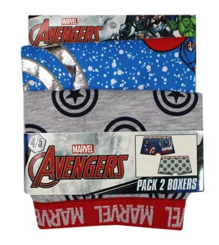 Bosszúállók Captain America gyerek boxeralsó 2 darab/csomag 9 - 10 év / 134 - 140 cm