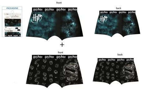 Harry Potter Death Eaters férfi boxeralsó 2 darab/csomag M