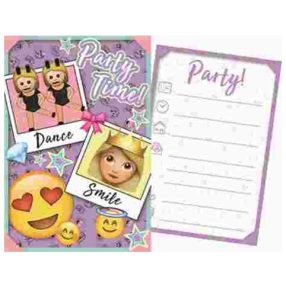 Emoji Purple Party Meghívó