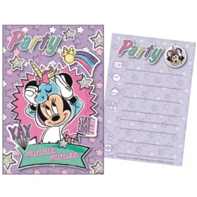 Disney Minnie Unicorn party meghívó