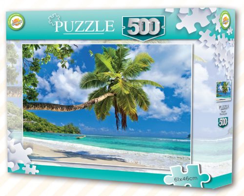 Seychelles Tengerpart Palm tree puzzle 500 db-os