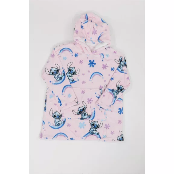 Disney Lilo és Stitch, A csillagkutya Dreamy belebújós plüss polár takaró, poncsó 7-14 év