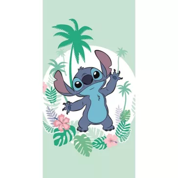  Disney Lilo és Stitch, A csillagkutya Green fürdőlepedő, strand törölköző 70x140cm
