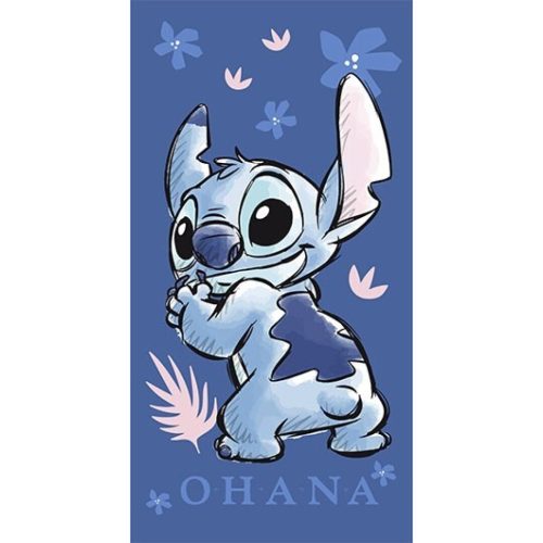 Disney Lilo és Stitch, A csillagkutya Ohana fürdőlepedő, strand törölköző 70x140cm (Fast Dry)