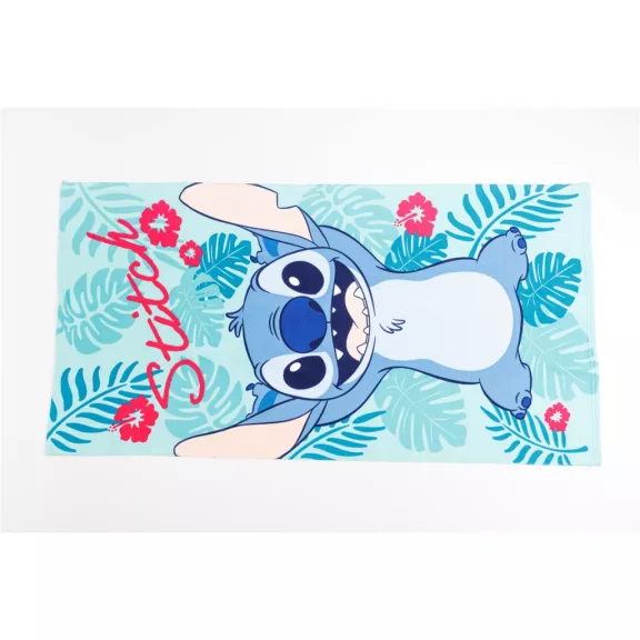 Disney Lilo és Stitch, A csillagkutya Happy fürdőlepedő, strand törölköző 70x140cm (Fast Dry)