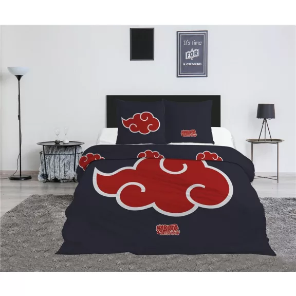Naruto Akatsuki dupla, kétszemélyes ágyneműhuzat 240×220cm, 65x65 cm
