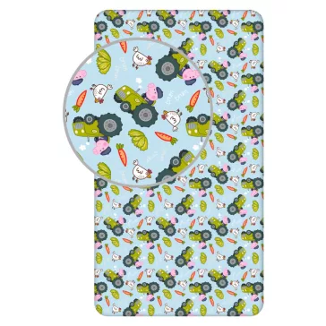 Peppa malac George's Tractor gumis lepedő 90x200 cm