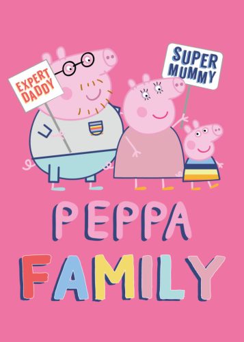 Peppa malac Family Pink polár takaró 100x140cm