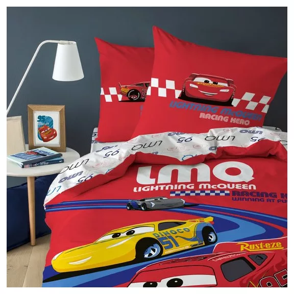 Disney Verdák Racing Hero gyerek, ovis ágyneműhuzat 100×135 cm, 40×60 cm
