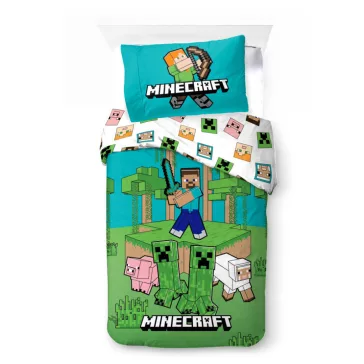   Minecraft Jungle Explore ágyneműhuzat 140×200cm, 70×90 cm