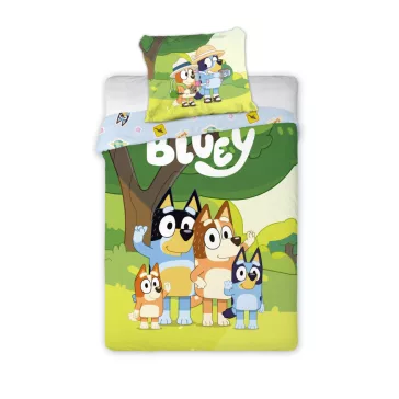   Bluey Family Snuggle gyerek, ovis ágyneműhuzat 100×135cm, 40×60 cm