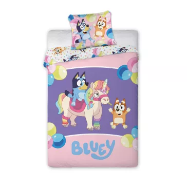  Bluey Magical Party gyerek, ovis ágyneműhuzat 100×135cm, 40×60 cm