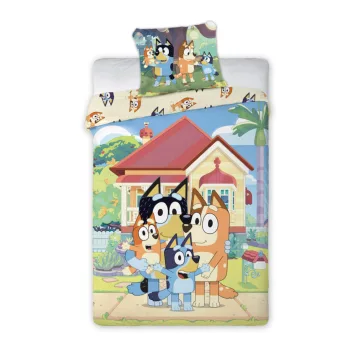 Bluey Family Home ágyneműhuzat 140×200cm, 70×90 cm