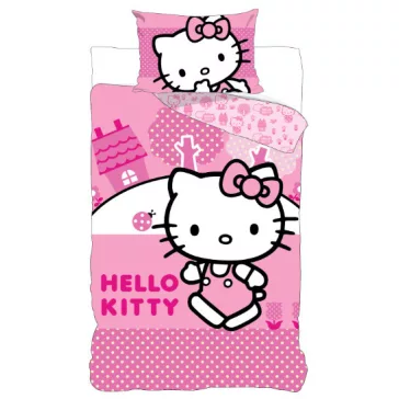 Hello Kitty Pink World ágyneműhuzat 140×200cm, 70×90 cm