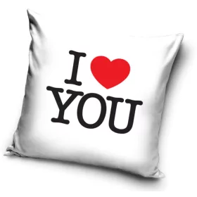 I love you White párnahuzat 40x40 cm