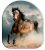 Lovas Wild Stallion formapárna, díszpárna 37x33 cm