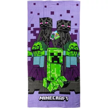   Minecraft Purple fürdőlepedő, strand törölköző 70x140cm
