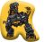 Transformers Yellow formapárna, díszpárna 40x37 cm Velúr