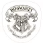 Harry Potter White Crest formapárna, díszpárna 34x36 cm