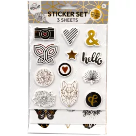 Színes Black&Gold matrica szett 3 ív