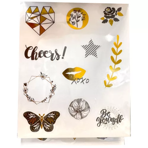 Színes Black&Gold matrica szett 3 ív