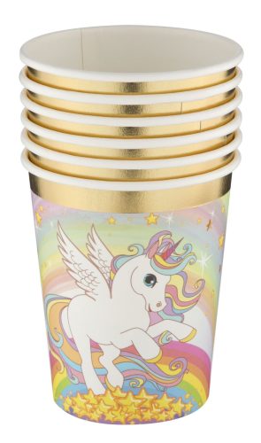 Unikornis Rainbow papír pohár 6 db-os 250 ml