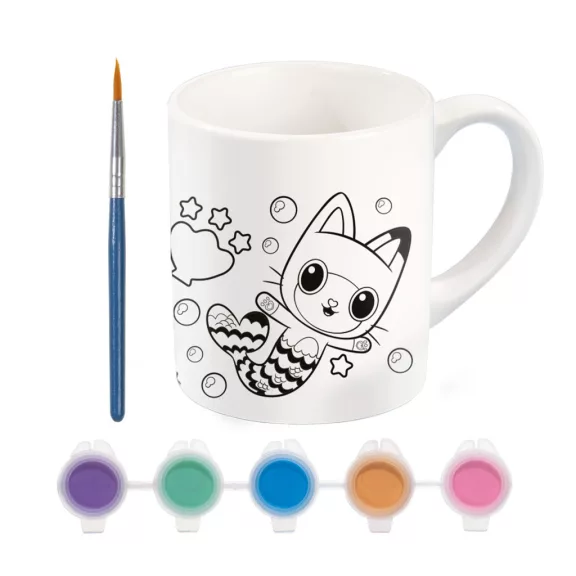 Gabi babaháza Cats festhető porcelán bögre 235 ml Díszdobozban
