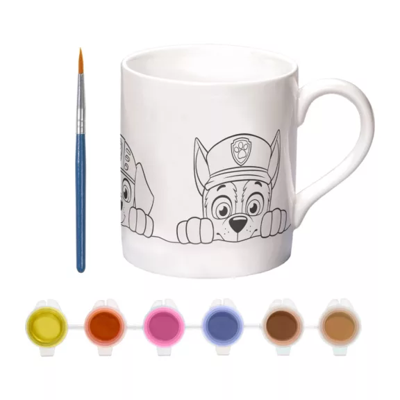 Mancs Őrjárat Team festhető porcelán bögre 235 ml Díszdobozban