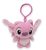 Disney Lilo és Stitch, A csillagkutya Pink 3D plüss figura akasztóval, táskadísz 12 cm