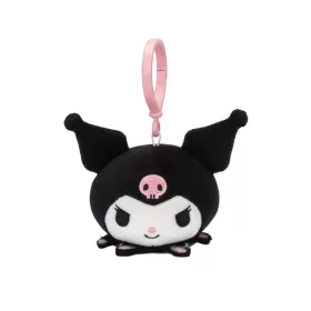   Hello Kitty Kuromi Head 3D plüss figura akasztóval, táskadísz 11 cm