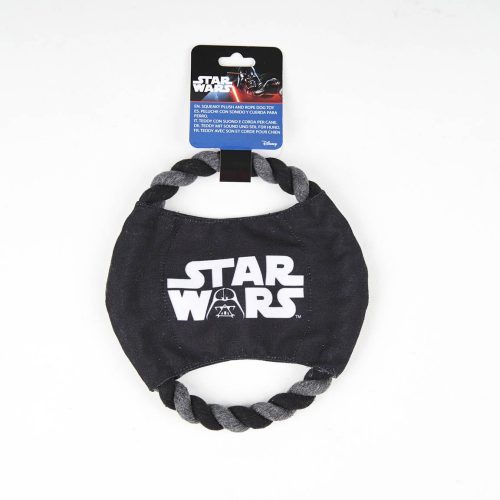 Star Wars Black sípoló frizbi és kötél kutyajáték