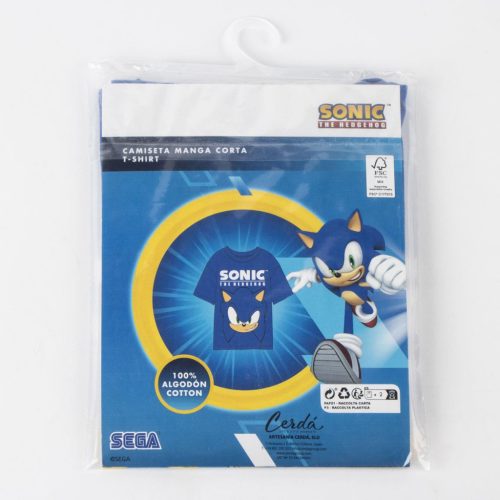 Sonic a sündisznó Blue Head gyerek rövid póló, felső 6 - 12 év / 116 - 152 cm
