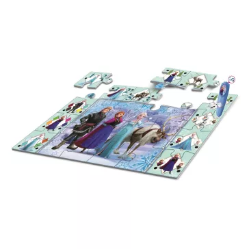   Disney Jégvarázs Ice Kingdom interaktív 24 db-os puzzle Clementoni